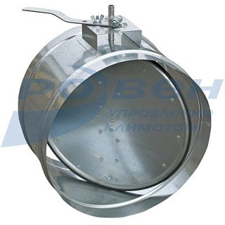 Заслонка АЗД-133м-РП, АЗД-133-РП круглого сечения из оцинкованной стали